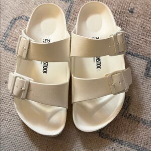 Birkenstock Arizona - White Slide Sandals